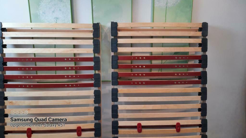 Twee lattenbodems 80 x 200.niet elektrisch., Enlèvement, Comme neuf, Sommier