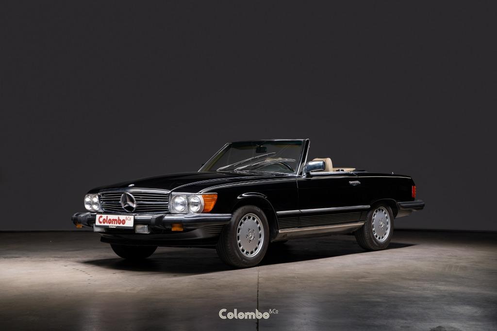 1987 Mercedes 560SL R107 - 1 eigenaar sinds nieuw, Autos, Cuir, Achat, 5547 cm³, Beige