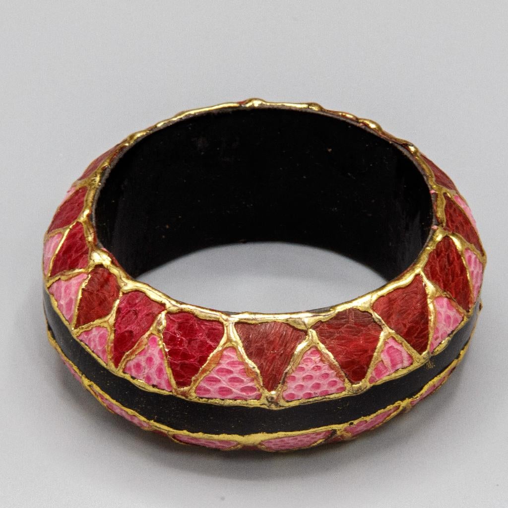 Bracelet en peau de serpent fait main, Enlèvement ou Envoi, Neuf, Cuir
