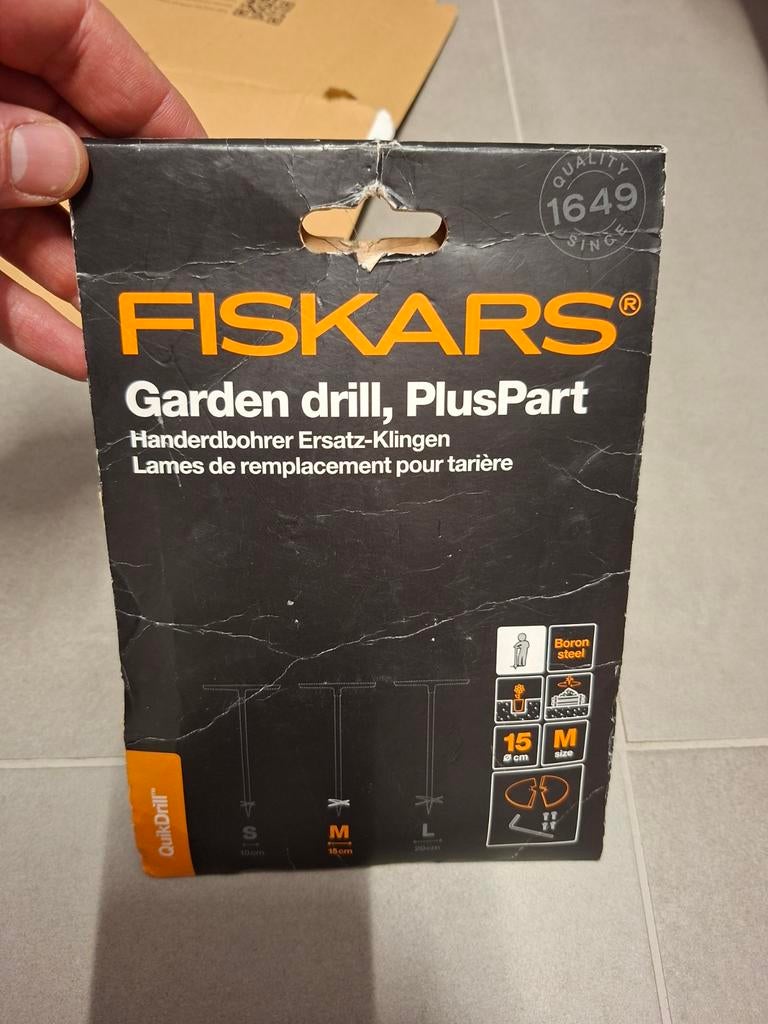 Fiskars vervangende messen voor Quikdrill vijzel van 15 cm, Tuin en Terras, Ophalen of Verzenden, Grondboor