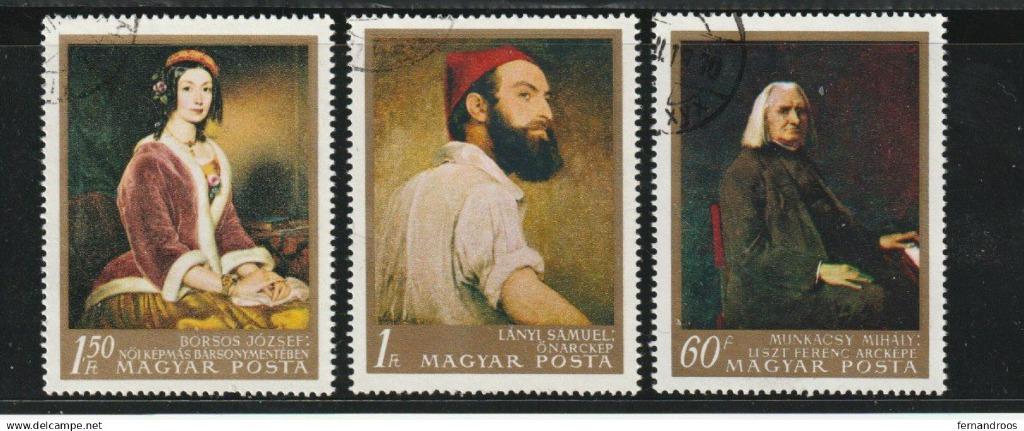 HONGRIE MAGYAR POSTA TIMBRES 1967 TABLEAUX DE BUDAPEST TIMBR, Postzegels en Munten, Ophalen of Verzenden, Gestempeld