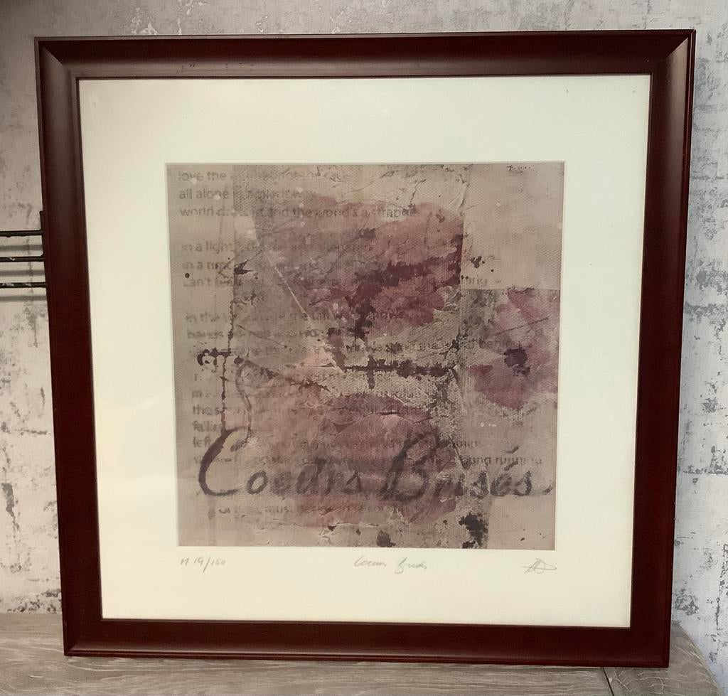 Lithographie Coeurs Brisés de Natasha Pirnay, Enlèvement