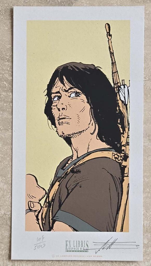 Thorgal ex libris zeefdruk, Ophalen, Zo goed als nieuw, Rosinski - Van Hamme