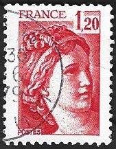 1 Postzegel Frankrijk 1978 Sabine (I), Enlèvement ou Envoi, Affranchi