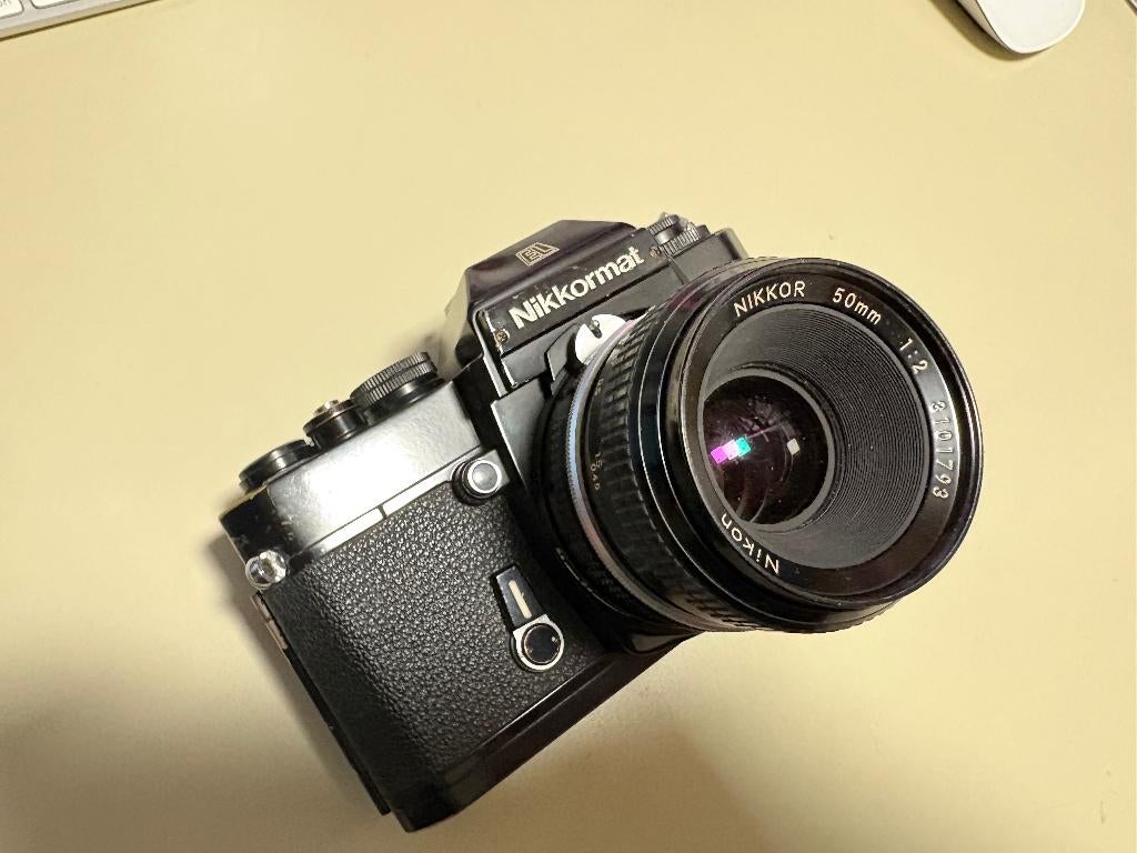 Nikkormat EL -testé-avec nikkor 50mm F2, Ophalen of Verzenden, Gebruikt, Spiegelreflex, Nikon
