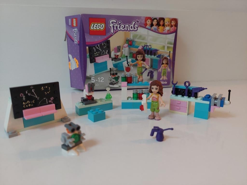 lego friends 3933 olivia´s laboratorium, Enlèvement ou Envoi, Utilisé, Ensemble complet, Lego