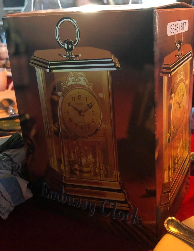 mantelklok embassy clock, Ophalen of Verzenden, Nieuw