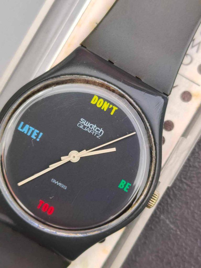 SWATCH KOM NIET TE LAAT - GA-100 - 1984, Ophalen of Verzenden, Polshorloge, 1960 of later