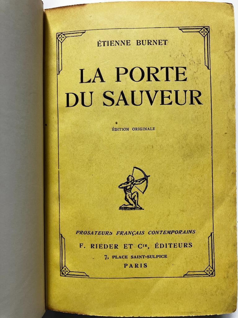 La porte du sauveur - Etienne Burnet (gesigneerd), Boeken, Ophalen
