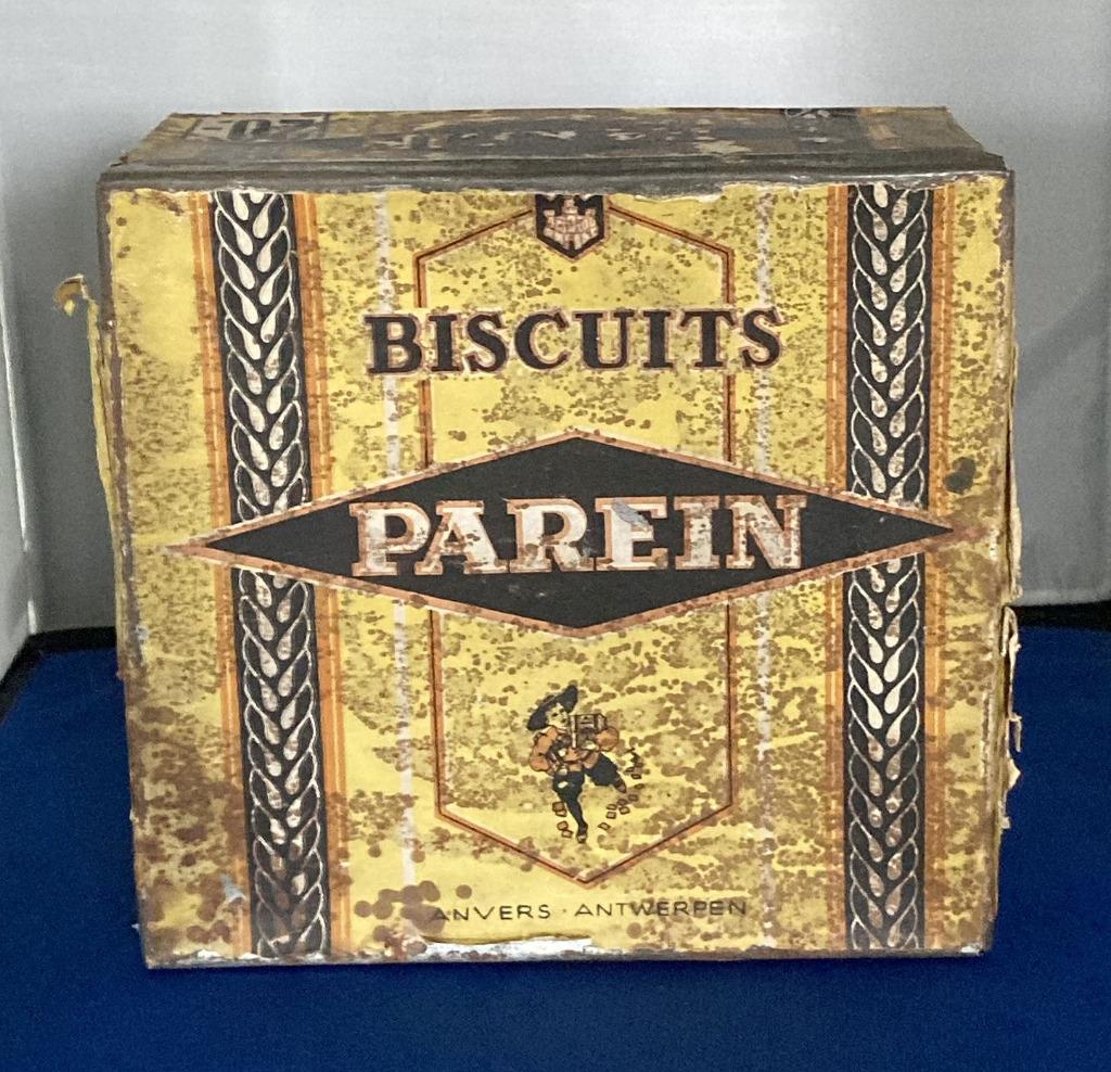 Vintage oud blik Parein koeken, Verzamelen, Ophalen of Verzenden, Gebruikt, Koek(jes), Overige merken