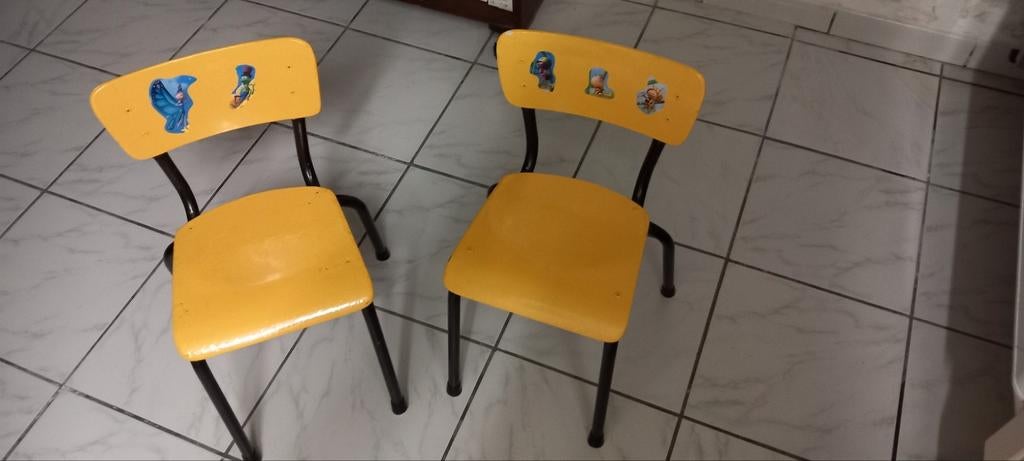 Antieke schoolstoeltjes, Ophalen of Verzenden, Gebruikt
