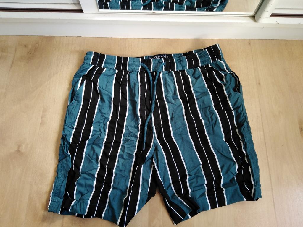 Gestreepte korte broek Brave soul, Ophalen of Verzenden, Zo goed als nieuw, Brave soul, Groen