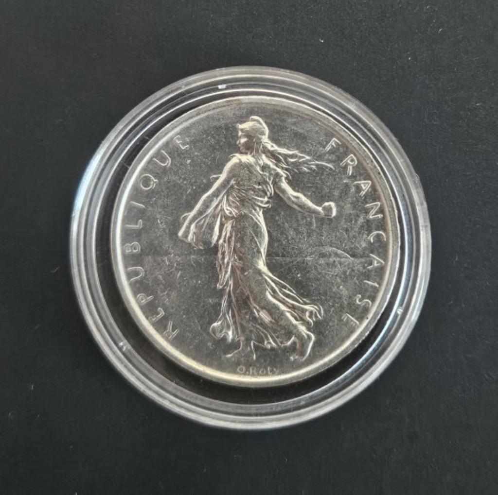 ZILVEREN MUNT 5 FF Francs Français Sower 1964, Postzegels en Munten, Zilver, Frankrijk, Losse munt, Overige waardes