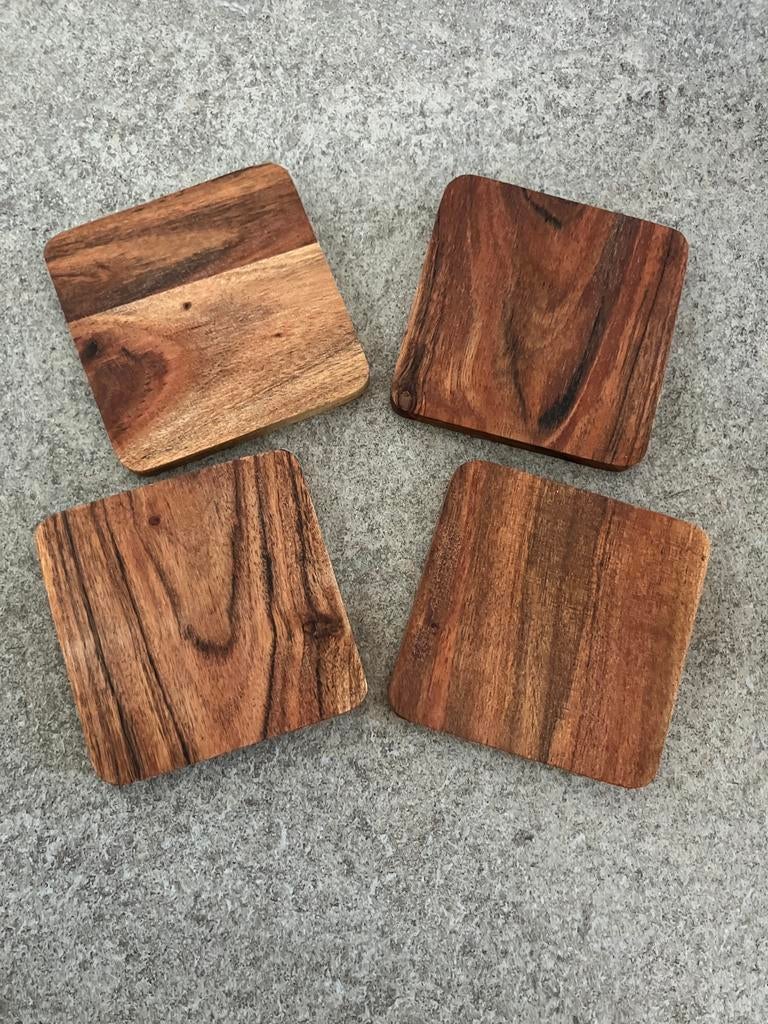 Onderzetters hout, Huis en Inrichting, Woonaccessoires | Onderzetters, Ophalen of Verzenden, Zo goed als nieuw