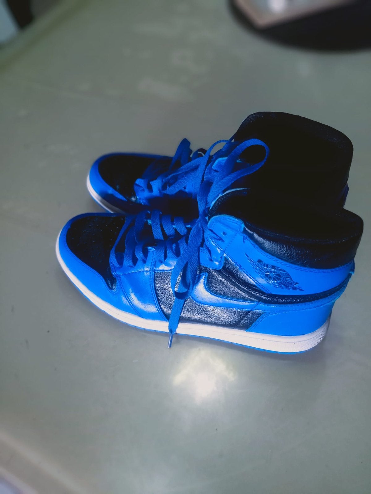 Air Jordan 1 Mid – Noir / Bleu Royal, Ophalen of Verzenden, Zo goed als nieuw, Nike