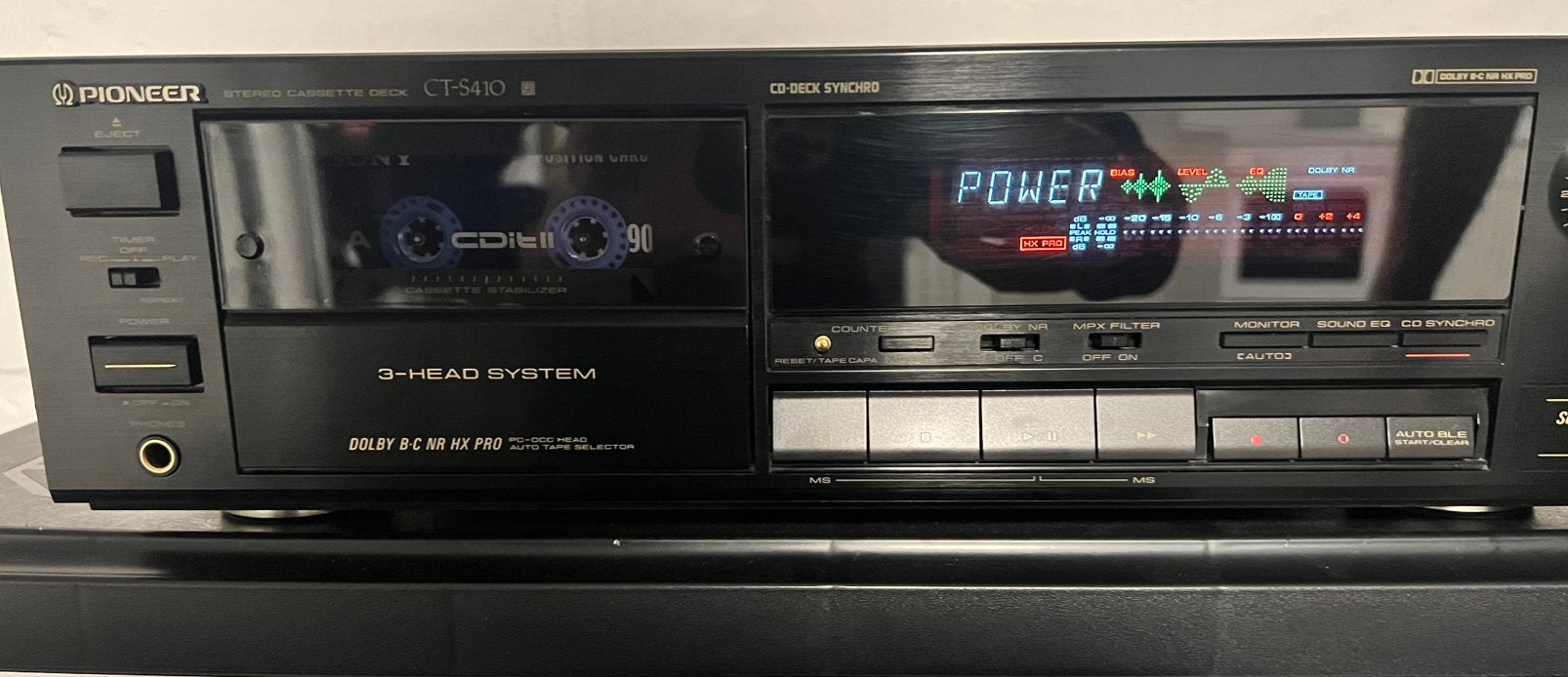 Platine cassette 3 tetes Pioneer CT-S410, TV, Hi-fi & Vidéo, Enlèvement