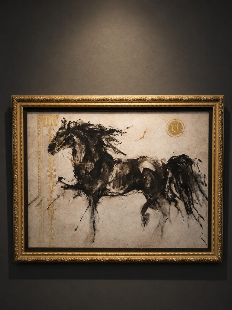 Reproduction intitulée « Lepa Zena » par Marta Gottfried., Maison & Meubles, Doré, Tableau, Comme neuf, Enlèvement