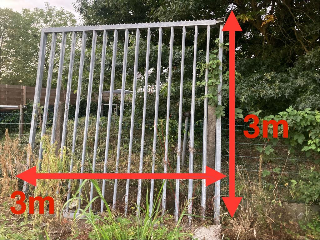 Dubbele poort ijzer, Enlèvement, Comme neuf, Fer, Clôture barrée