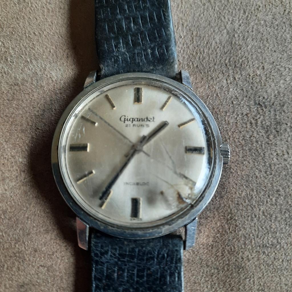 Gigandet uurwerk . 21 Rubis . Swiss made . Model 1268 ., Ophalen of Verzenden