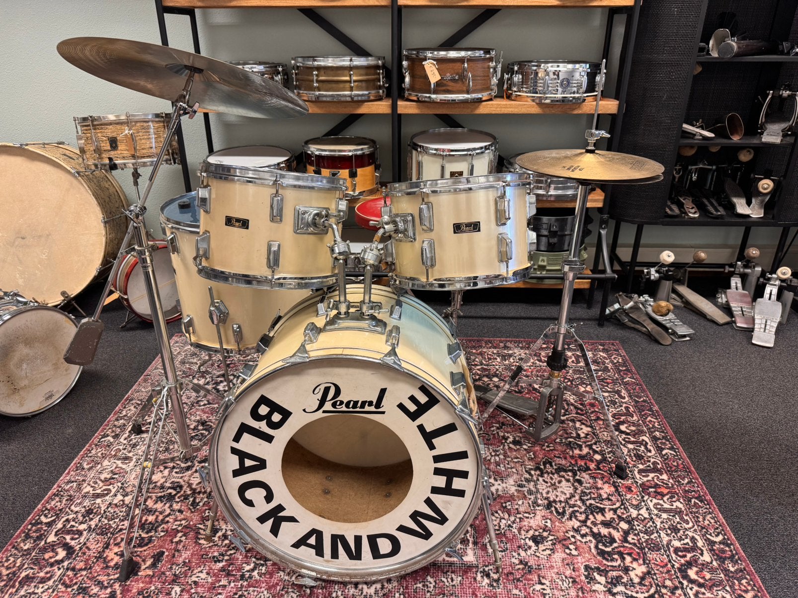 Complete Pearl Wood-Fiberglass incl Bekkens, Ophalen, Gebruikt, Pearl