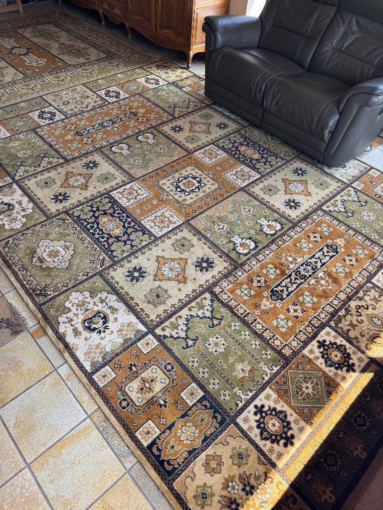 Groot vloerkleed, Maison & Meubles, Ameublement | Tapis & Moquettes, 200 cm ou plus, 200 cm ou plus, Bleu, Enlèvement