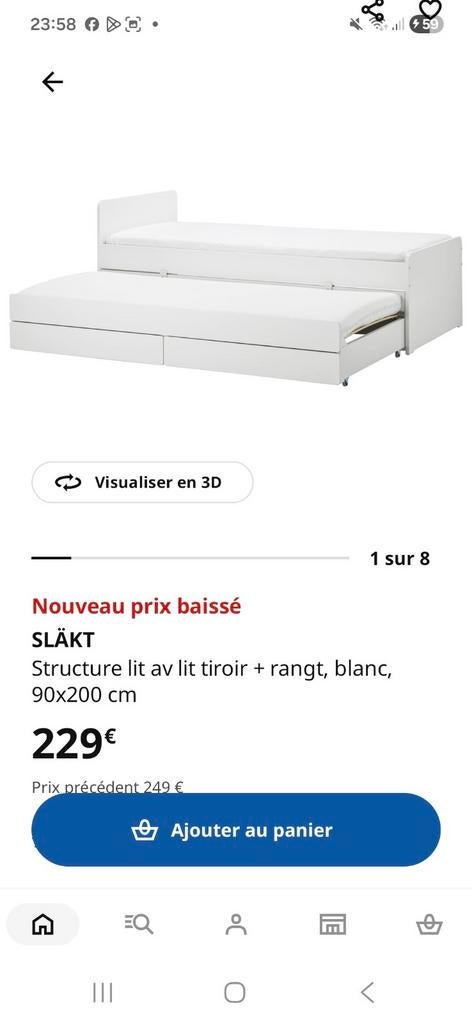 Lit Ikea Blanc