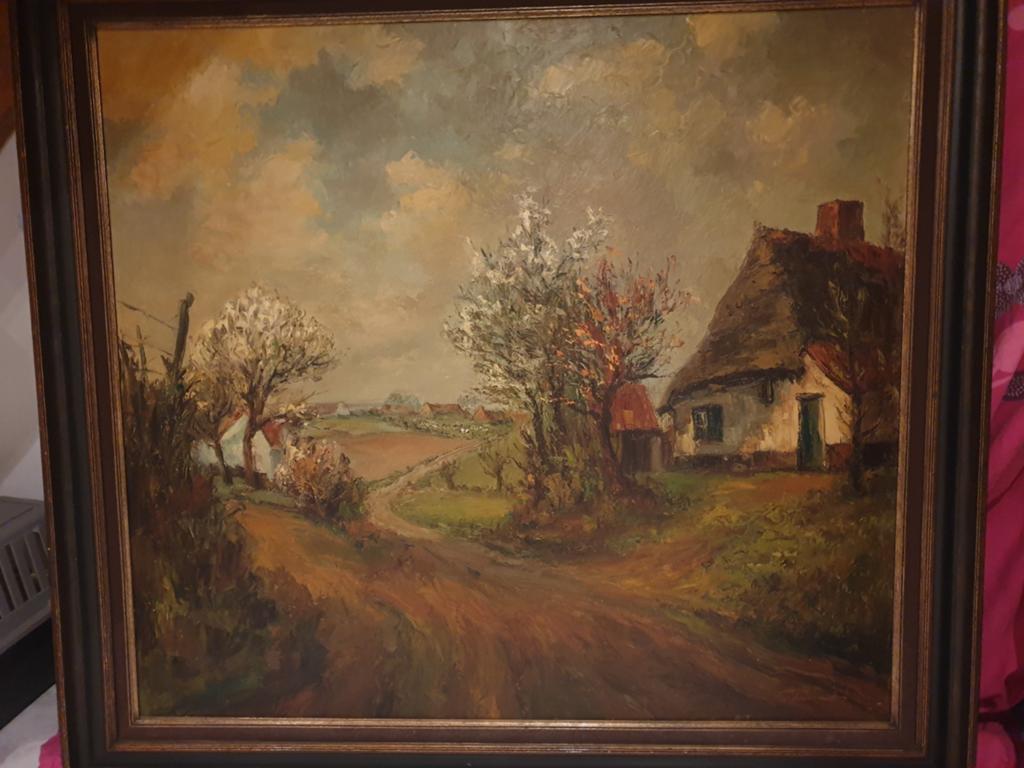 Schilderij van het dorp Rolleghem, Ophalen