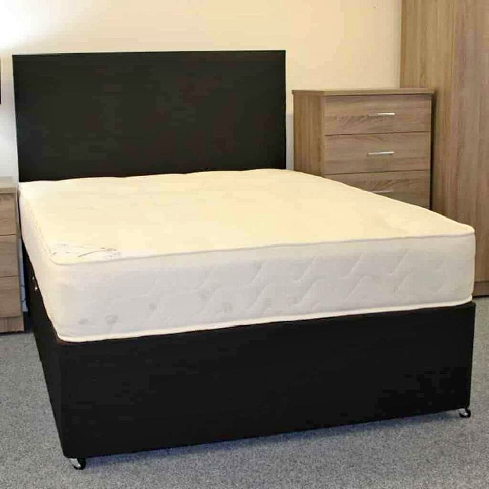 Lit + matelas - Toutes les tailles - Paiement, Envoi, Neuf, Deux personnes, Crème