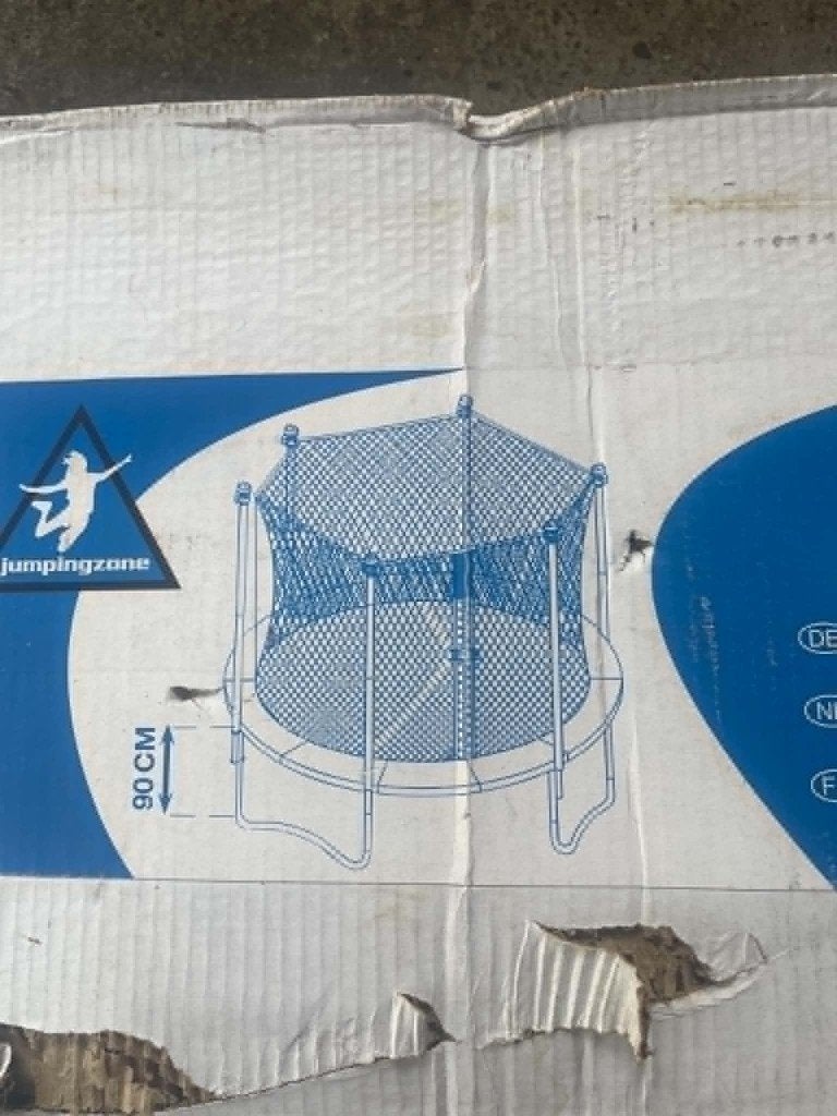 Trampoline (nooit gebruikt!) met vangnet, Ophalen, Nieuw