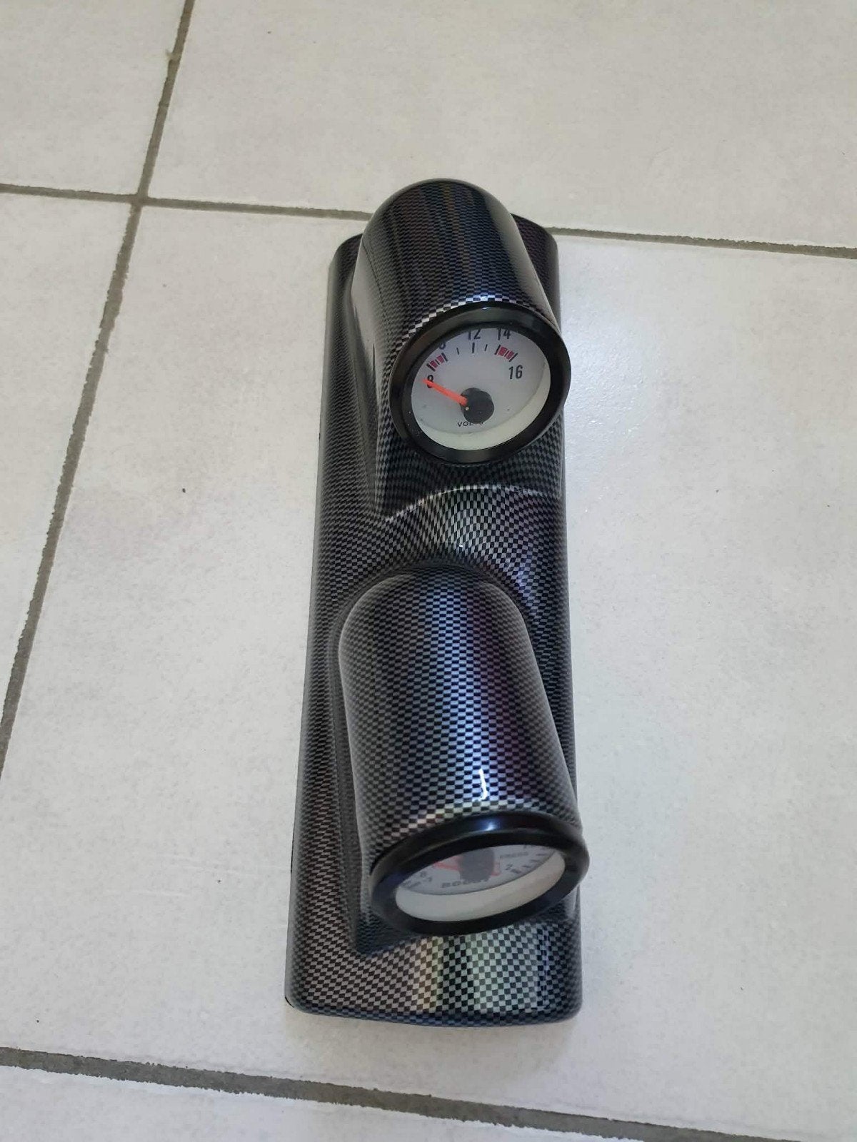 Universeel Boost meter en volt meter carbon look, Ophalen of Verzenden
