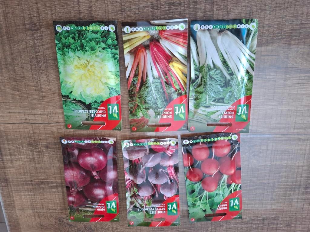 Moestuin zaden van vt 1euro per zakje, Ophalen