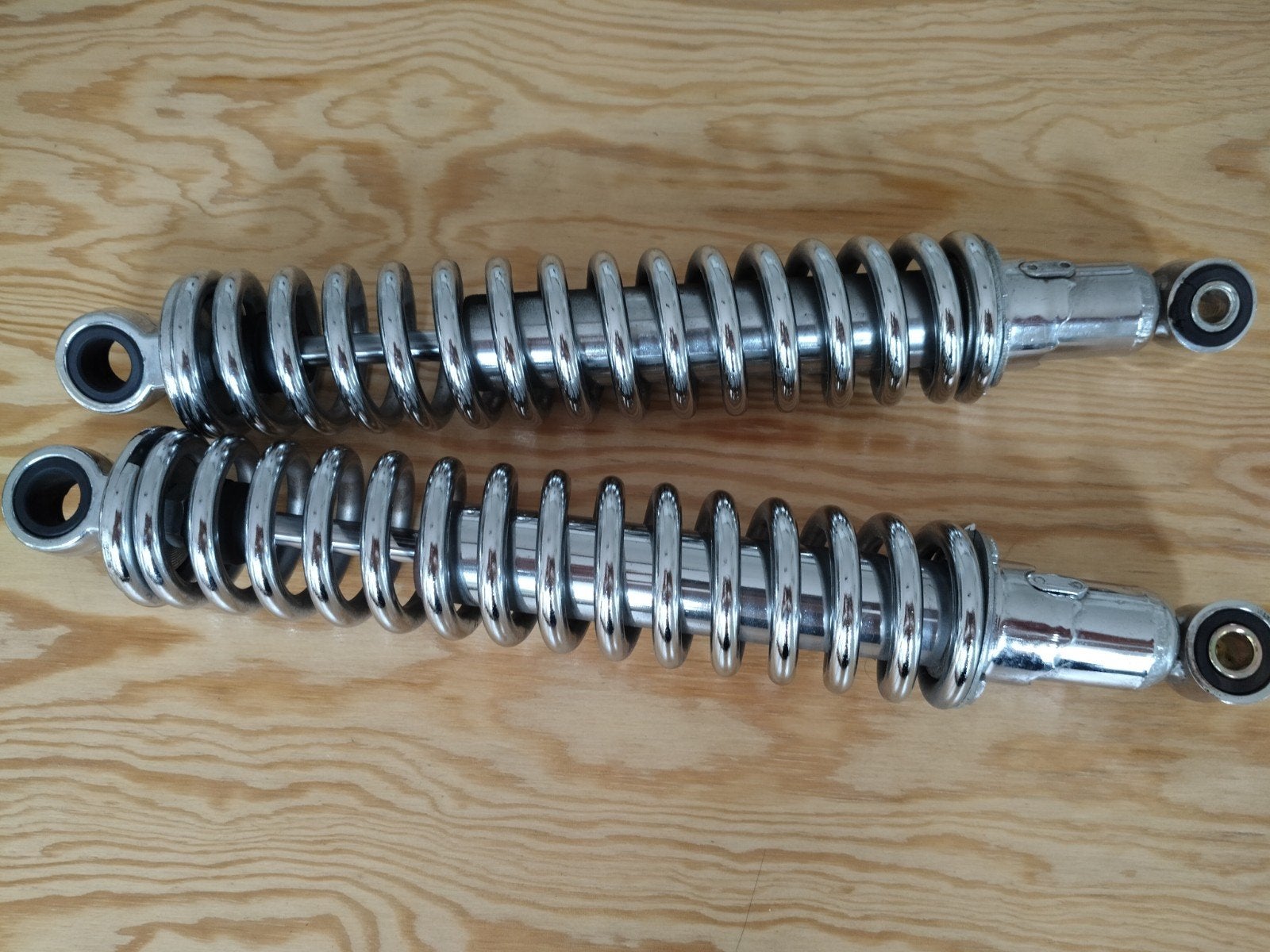 Achtervering motor - chroom - 340 mm, Motoren, Ophalen, Gebruikt