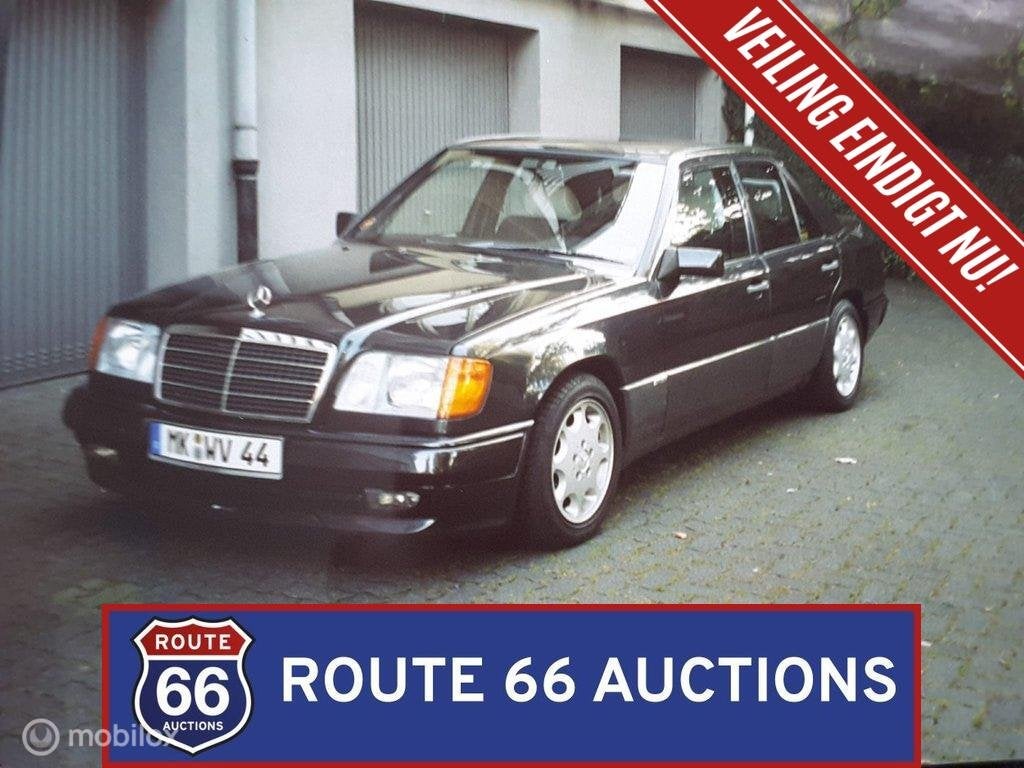 Mercedes-Benz 230E | 1988 | Route 66 Auctions, Zwart, Mercedes-Benz, Bedrijf, Handgeschakeld