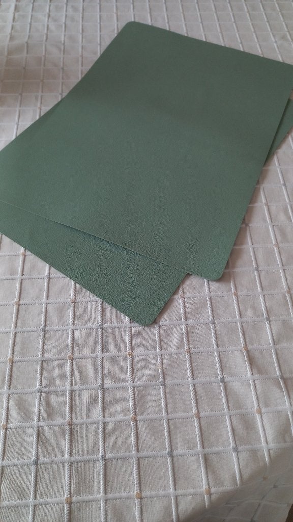 2 placemats lederlook, Huis en Inrichting, Keuken | Textiel, Ophalen of Verzenden, Nieuw, Kunststof, Placemat