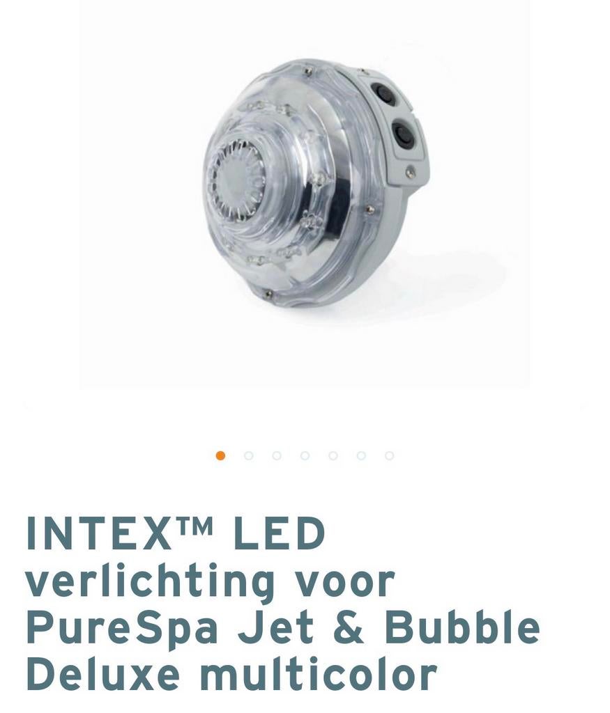 Intex led verlichting purespa jet & bubble deluxe multicolor, Tuin en Terras, Bubbelbaden en Hottubs, Nieuw, Vast, Ophalen