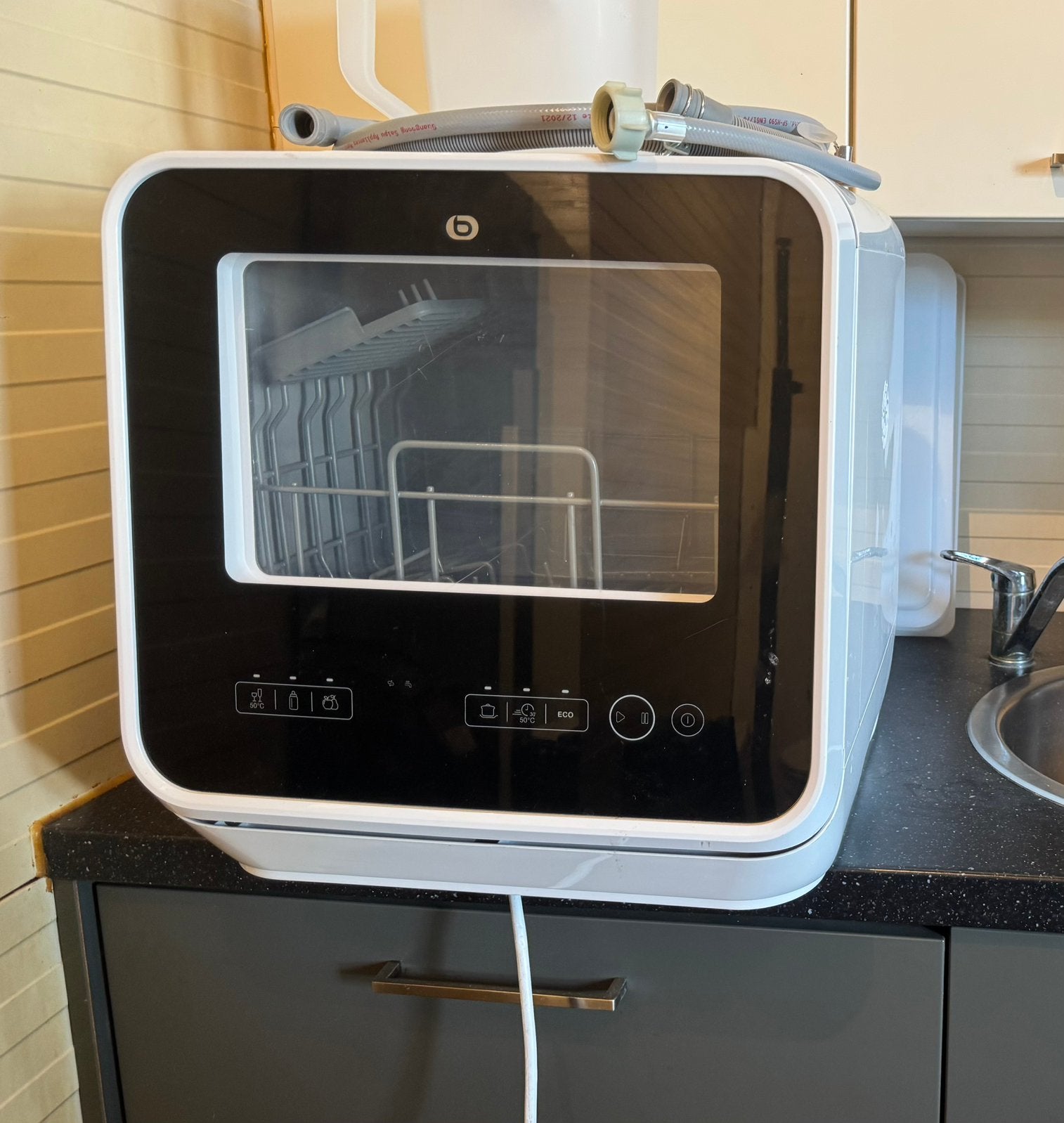 Essentiel-B ELVM-582b Mini Vaatwasser – Nieuw/Nooit Gebruikt, Ophalen, Minder dan 10 liter, Zo goed als nieuw, Vrijstaand