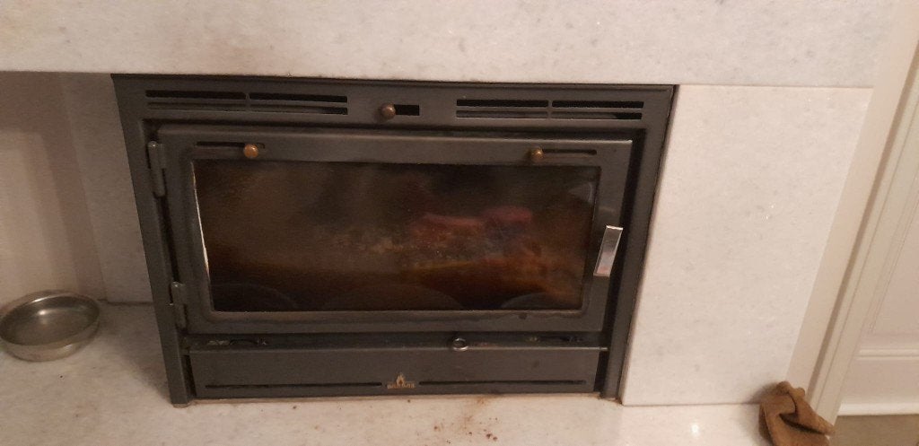 Barbas inbouwcassette - houtkachel, Huis en Inrichting, Ophalen, Gebruikt, Houtkachel, Inbouw