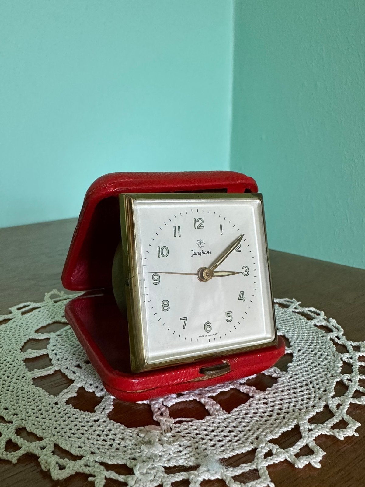 Junghans vintage reisklokje, Ophalen of Verzenden, Gebruikt