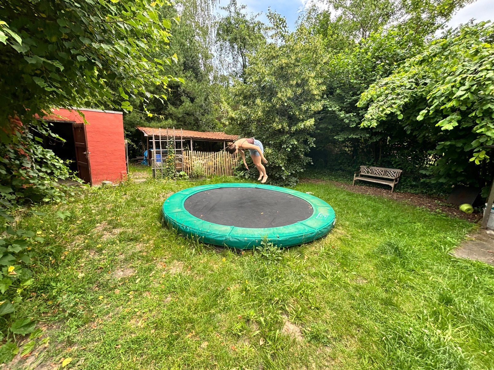 Trampoline - Berg 380cm - Gratis, Kinderen en Baby's, Speelgoed | Buiten | Trampolines, Ophalen, Gebruikt