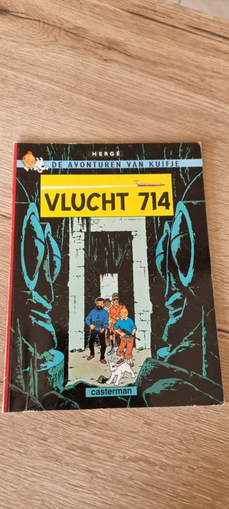 Strip Kuifje - Vlucht 714, Livres, BD, Utilisé, Une BD, Enlèvement ou Envoi