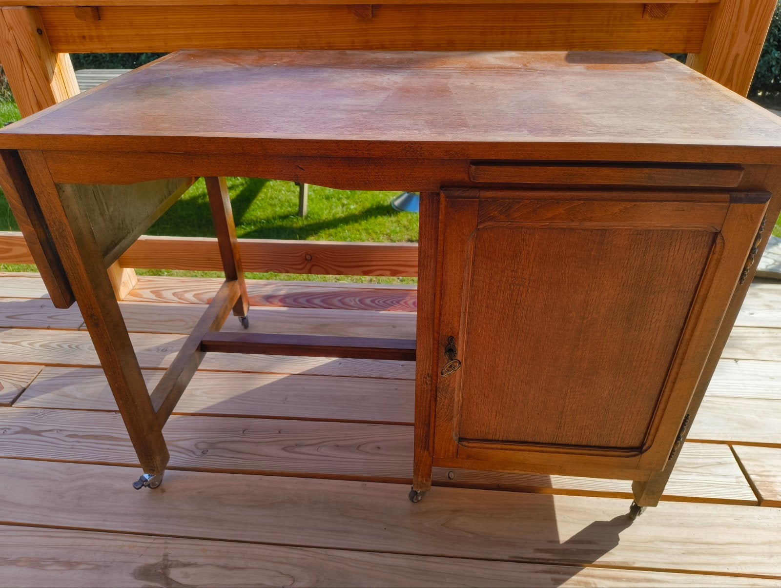 antiek bureau, Ophalen, Gebruikt, Hout, Antiek