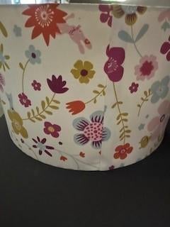 Abat-jour enfant motif fleurs, Enlèvement, Comme neuf, Rond