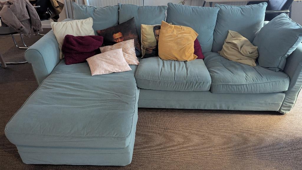 Hoeksofa, Enlèvement, Utilisé, Tissus, Lichtgroen