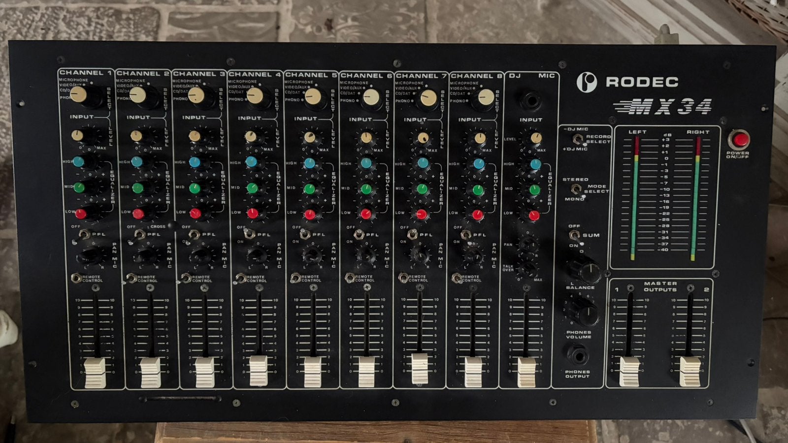 Rodec MX34 mengpaneel, Muziek en Instrumenten, Ophalen, Gebruikt, 5 tot 10 kanalen, Microfooningang