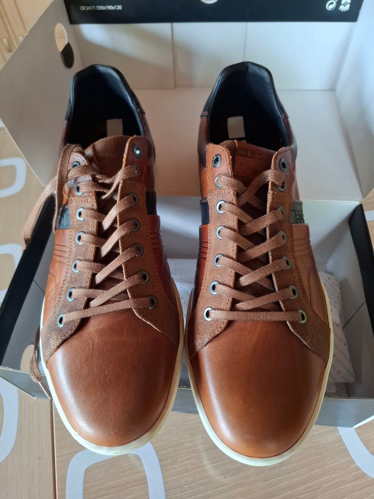 Nieuw in doos: bruine Björn  borg sneakers – Maat 46, Enlèvement, Neuf, Brun, Baskets