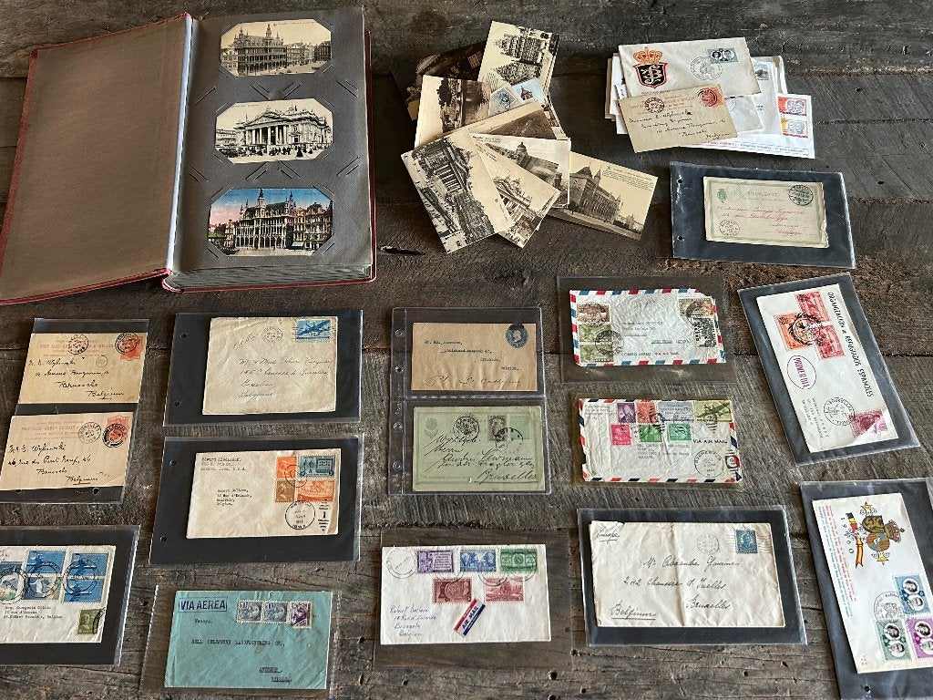 Fraaie verzameling oude Belgische postkaarten en brieven, Verzamelen, Ophalen of Verzenden, Voor 1920