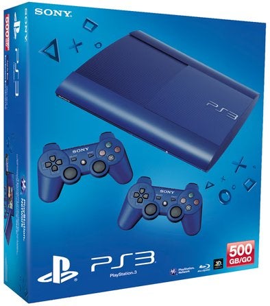 Ps3 ultra slim blue, Games en Spelcomputers, Ophalen, Super Slim, Met 2 controllers, Nieuw