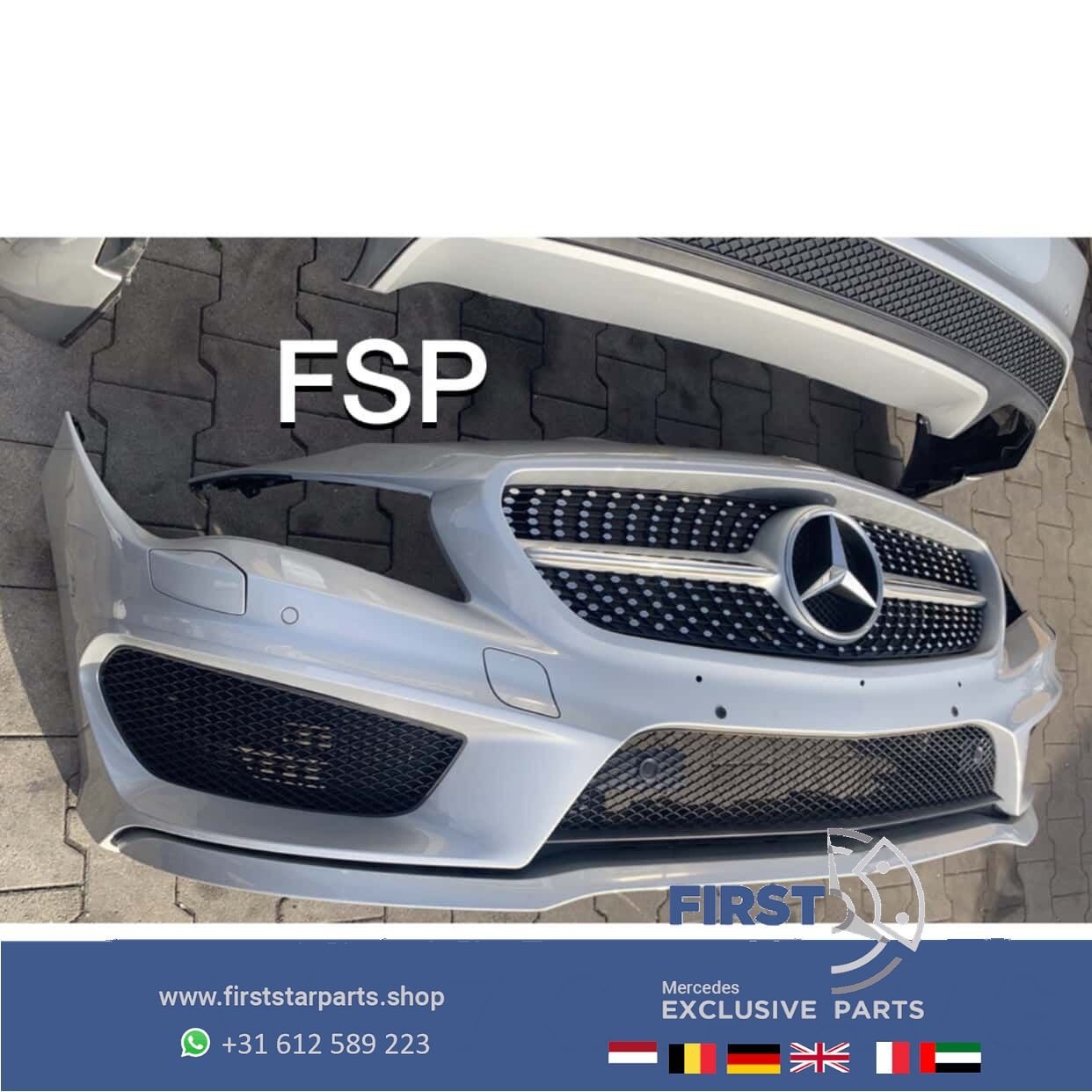 W117 C117 CLA 45 AMG PAKKET ORIGINEEL Mercedes ZILVER GRIJS, Gebruikt, -, Ophalen of Verzenden, Bumper