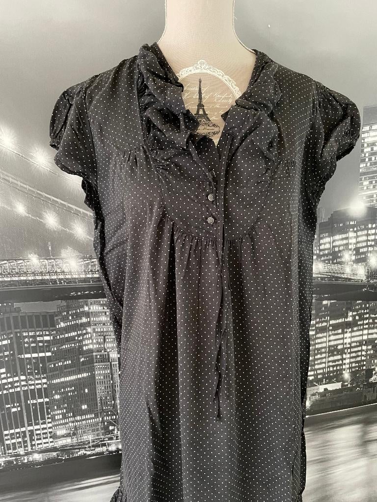 leuk zomerkleedje kleed van het merk IKKS - 42, Verzenden, Zwart, Maat 42/44 (L), Zo goed als nieuw