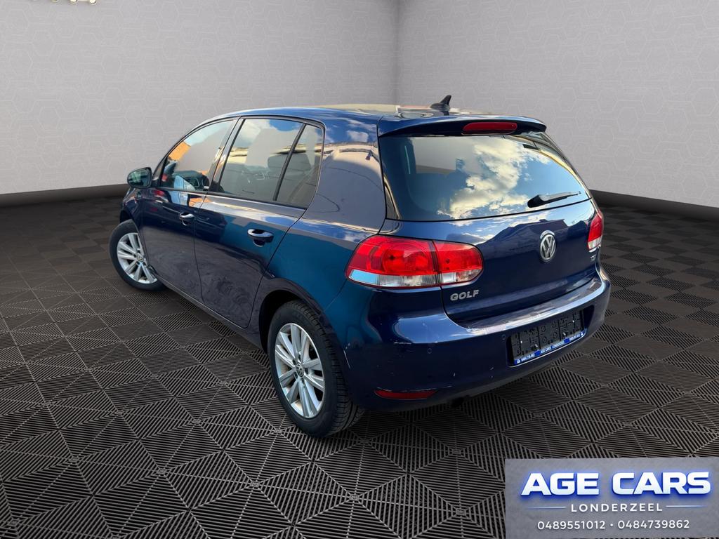 Volkswagen golf 6, Style 1.2 TSI 105pk, Auto's, Zwart, 4 cilinders, Blauw, Bedrijf